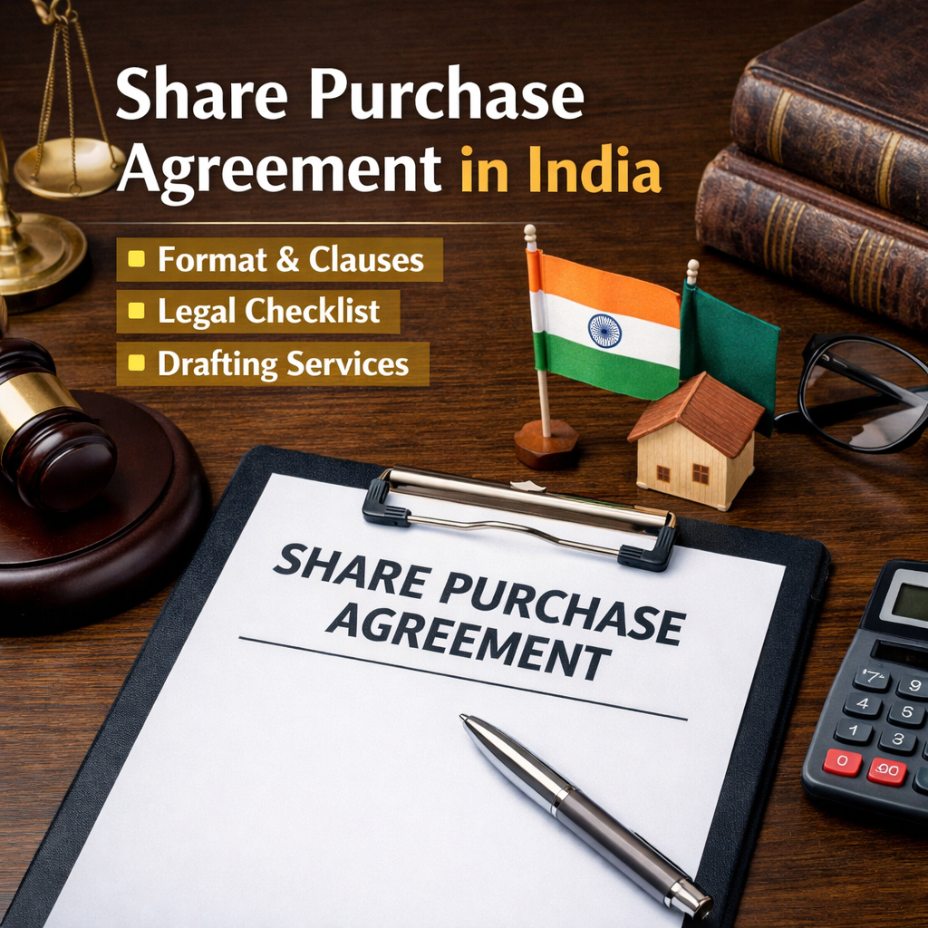 Share Purchase Agreement in India format, clauses and legal checklist
